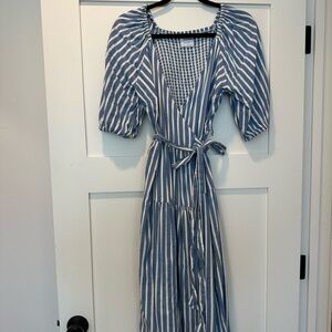Striped wrap dress
